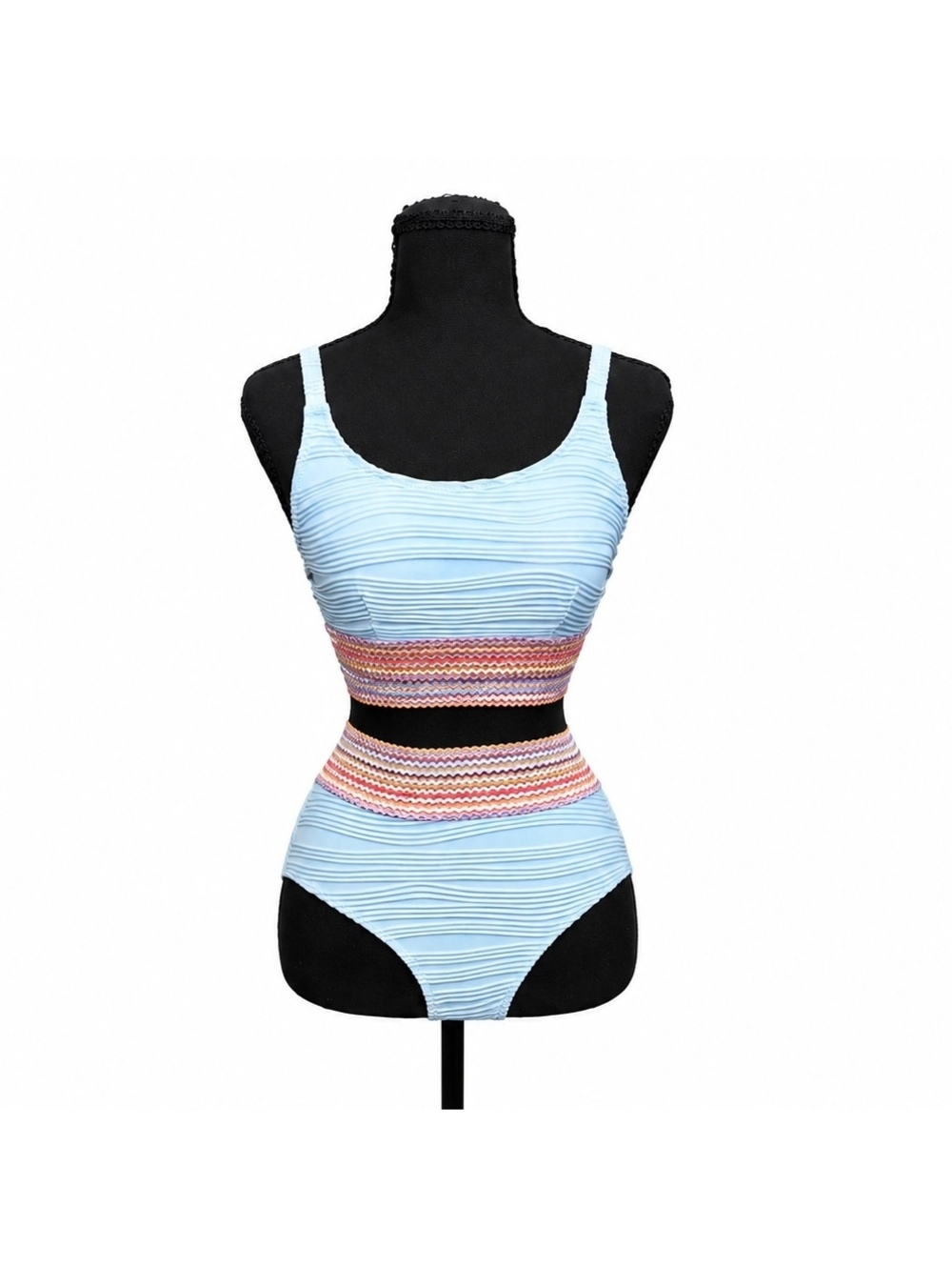 Blooming Jelly High Waisted Blue Bikini (XS)